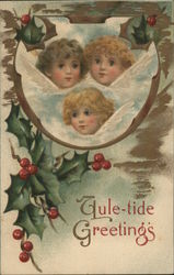 Yule-tide Greetings Postcard