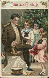 Christmas Greetings Children Postcard Postcard