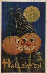 Halloween Pumpkins Postcard