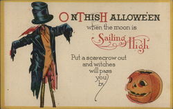 On This Halloween Postcard