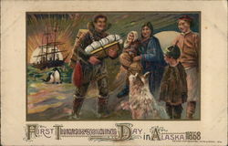 First Thanksgiving Day in Alaska 1868 Postcard Postcard