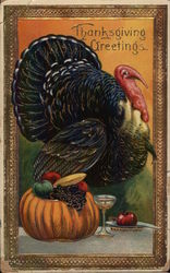 Thanksgiving Greetings Turkeys Postcard Postcard