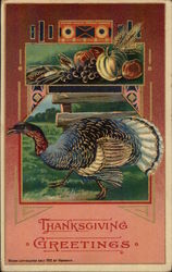 Thanksgiving Greetings Turkeys Postcard Postcard