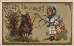 A JOYOUS THANKSGIVING Children Postcard Postcard