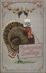 Thanksgiving Greetings Turkeys Postcard Postcard