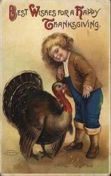 Best Wishes for a Happy Thanksgiving Postcard