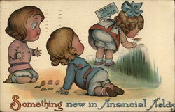 Votes for Women - Something new in financial fields Social History Postcard Postcard