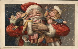 Christmas Wishes Santa Claus Postcard Postcard