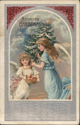 A Peaceful Christmas Angels Postcard Postcard