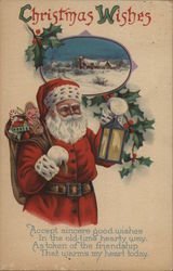 Christmas Wishes Santa Claus Postcard Postcard