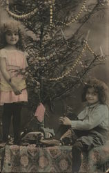 Christmas Children Postcard Postcard