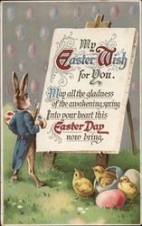 My Easter Wish For you. May all the gladness of the awakening spring into your heart this Easter Day Postcard