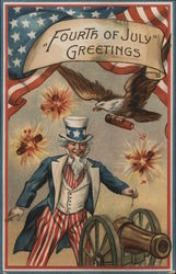 Fourth Of July Greetings 4th of July Postcard Postcard