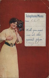 Telephone Memo Telephones Postcard Postcard