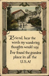 Greetings - Grandest Place in all the USA! Postcard