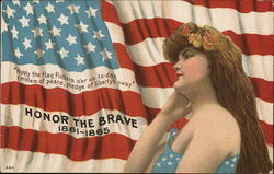 HONOR THE BRAVE 1861-1865 Patriotic Postcard Postcard