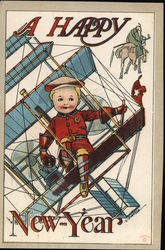 A Happy New Year Children Postcard Postcard