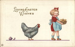 Loving Easter Wishes With Chicks Postcard Postcard