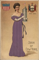 State of New York State Girls Postcard Postcard