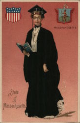 Massachusetts (State Girl) Postcard