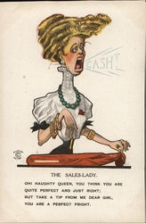 The Sales Lady. Postcard