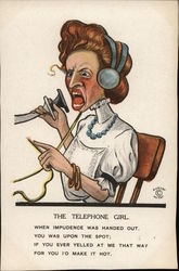 THE TELEPHONE GIRL. Postcard