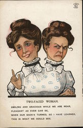 TWO-FACED WOMAN Postcard