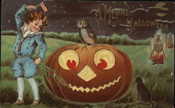 A Merry Halloween Postcard