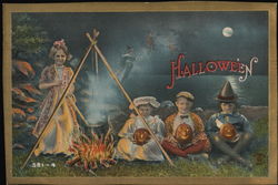 Halloween Children Postcard Postcard