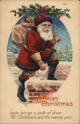 SA HAPPY CHRISTMAS Santa Claus Postcard Postcard