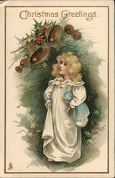 Christmas Greetings Children Postcard Postcard Postcard