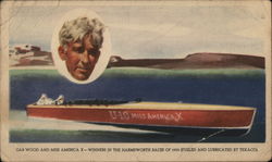 Gar Wood and Miss America X Speedboats Postcard Postcard Postcard