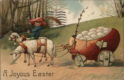 A Joyous Easter Eggs Postcard Postcard