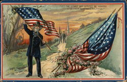 Let the Stars and Stripes Be Waving O'er Their Generous Sacrifice Postcard