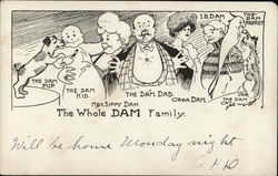 The Whole Dam Family The Whole Family Postcard Postcard