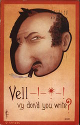 Vell vy don't you write? Judaica Postcard Postcard