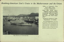 Hamburg-American Line's Cruise to the Mediterranean and the Orient; The Harbor of Villefranche Cruise Ships Postcard Postcard