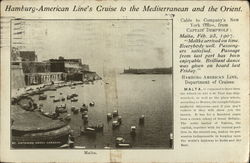 Hamburg-American Lines' Cruise to the Mediterranean and the Orient Postcard