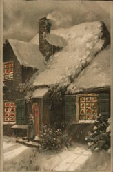 Winter Scene,  Hold To Light Postcard Postcard