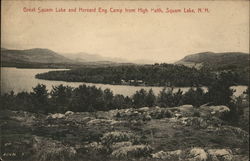 Great Squam Lake and Harvard Eng. Camp from High Path Postcard