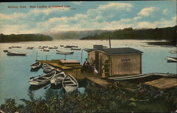 Boat Landing at Highland Lake Winsted, CT Postcard Postcard Postcard