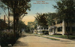 Green Street, Looking West Augusta, ME Postcard Postcard Postcard