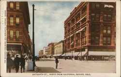 Sixteenth Street North from California Denver, CO Postcard Postcard Postcard