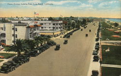 Ocean Avenue, looking East Long Beach, CA Postcard Postcard Postcard