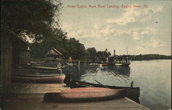 Hotel Eagles Mere Boat Landing Postcard