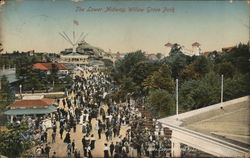 The Lower Midway, Willow Grove Park Postcard