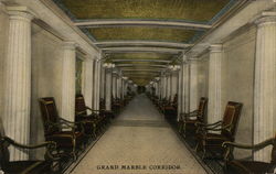 Grand Marble Corridor, Congress Hotel and Annex Chicago, IL Postcard Postcard Postcard