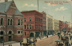 Main Street, North from Worthy Postcard