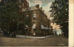 Newburgh City Club looking down Second St. New York Postcard Postcard Postcard