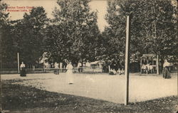 Wawasee Inn Tennis Court Postcard